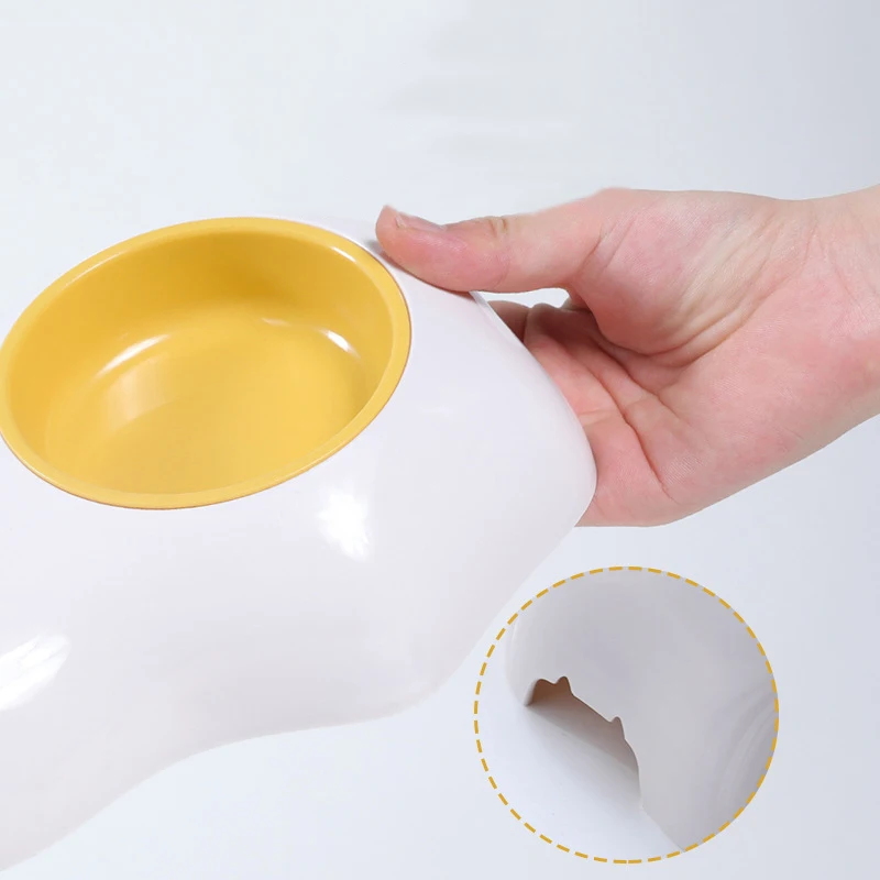 

Dog feeding bowl re-prevent overturning cat drinking water to feed small dog Teddy dog single bowl egg yolk bowl