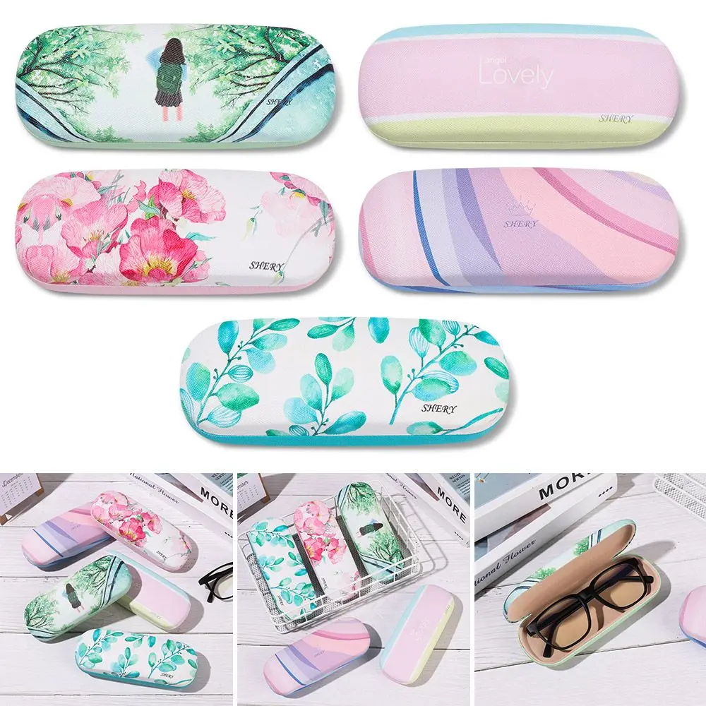 

Unisex Hard Portable Travel Office Cute Pattern Eyeglasses Case Eyewear Protector Glasses Box Spectacle Holder