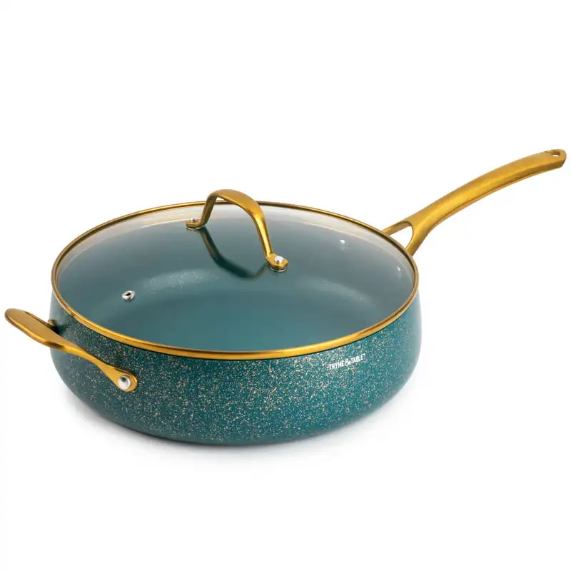 

Nonstick 5QT Saute Pan, Peacock Blue cooking pot set