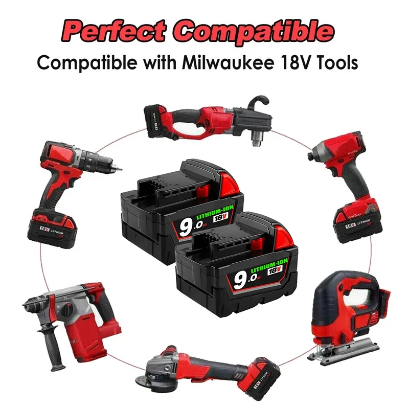 Оригинальный сменный литий-ионный аккумулятор 18 в 1815 Ач для Milwaukee M18