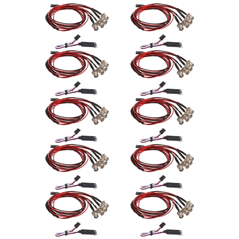 

10X 4 LED Light Kit 2 White 2 Red With 3CH Lamp Control Panel For 1/10 1/8 Traxxas TRX4 HSP Axial SCX10 D90 HPI RC Car