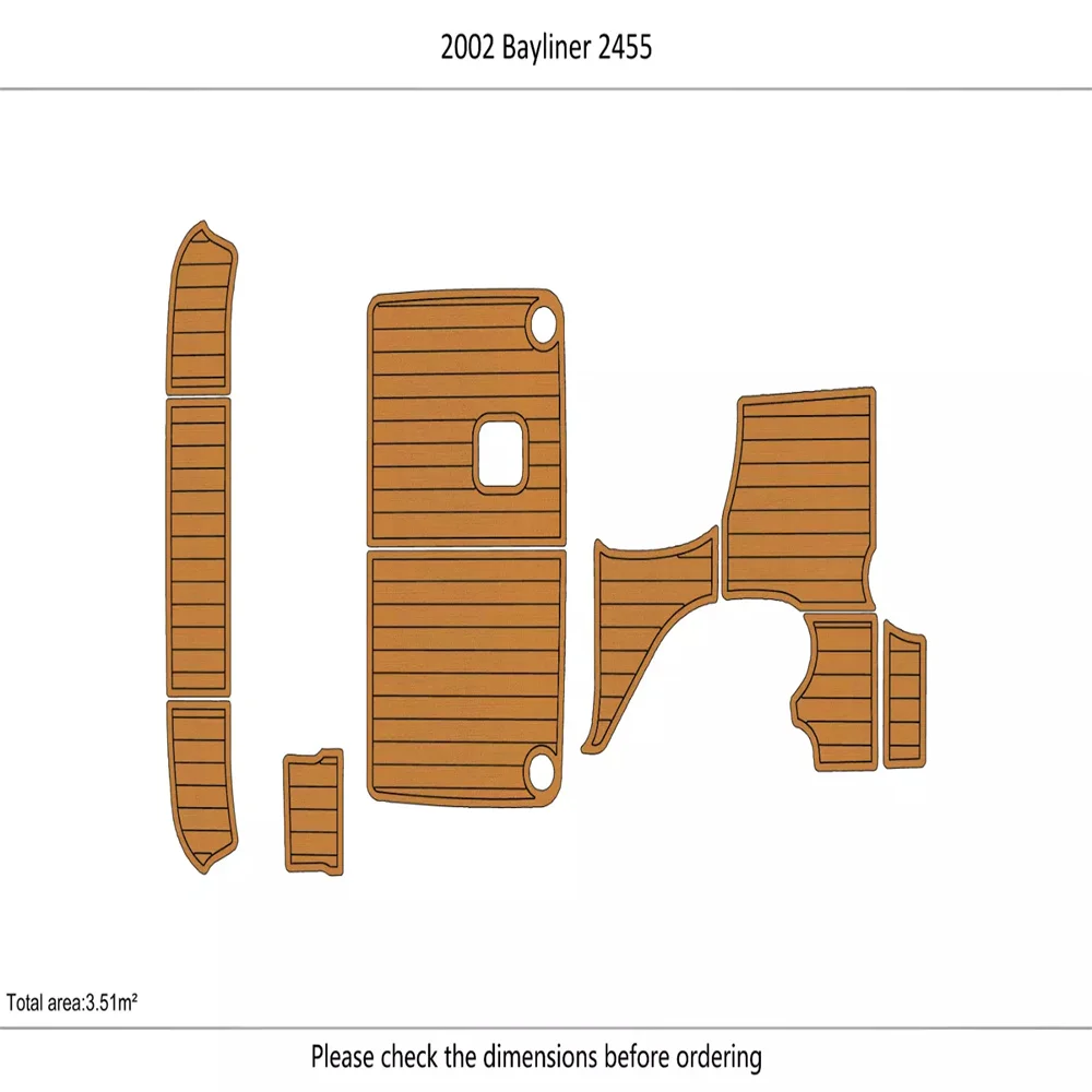 2000-2002 Bayliner 2455 Платформа для плавания в кабине 1/4 дюйма 6 мм пенопласт EVA