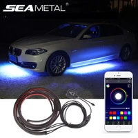 12v rgb smd car atmosphere lights music remote control rgb led strip under car underglow underbody system neon light accessories