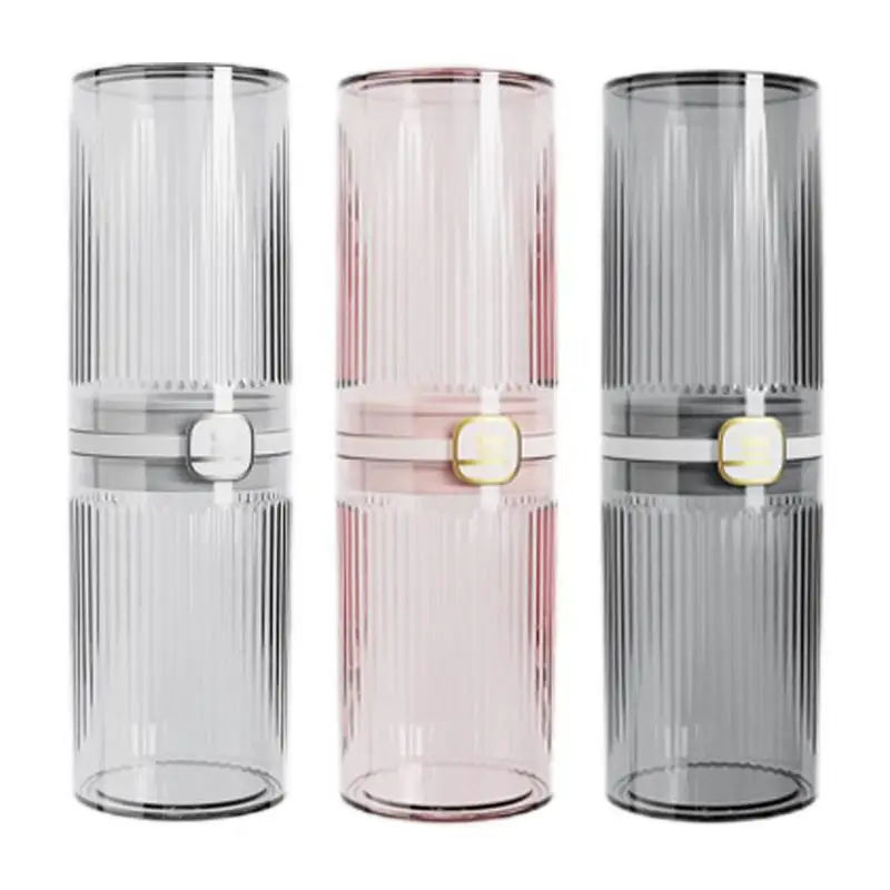 

Travel Portable Toothbrush Bathroom Cup Large Capacity Toothbrush Organizer Cup Mouthwash Tooth Bucket Storage Box For Bathrooms