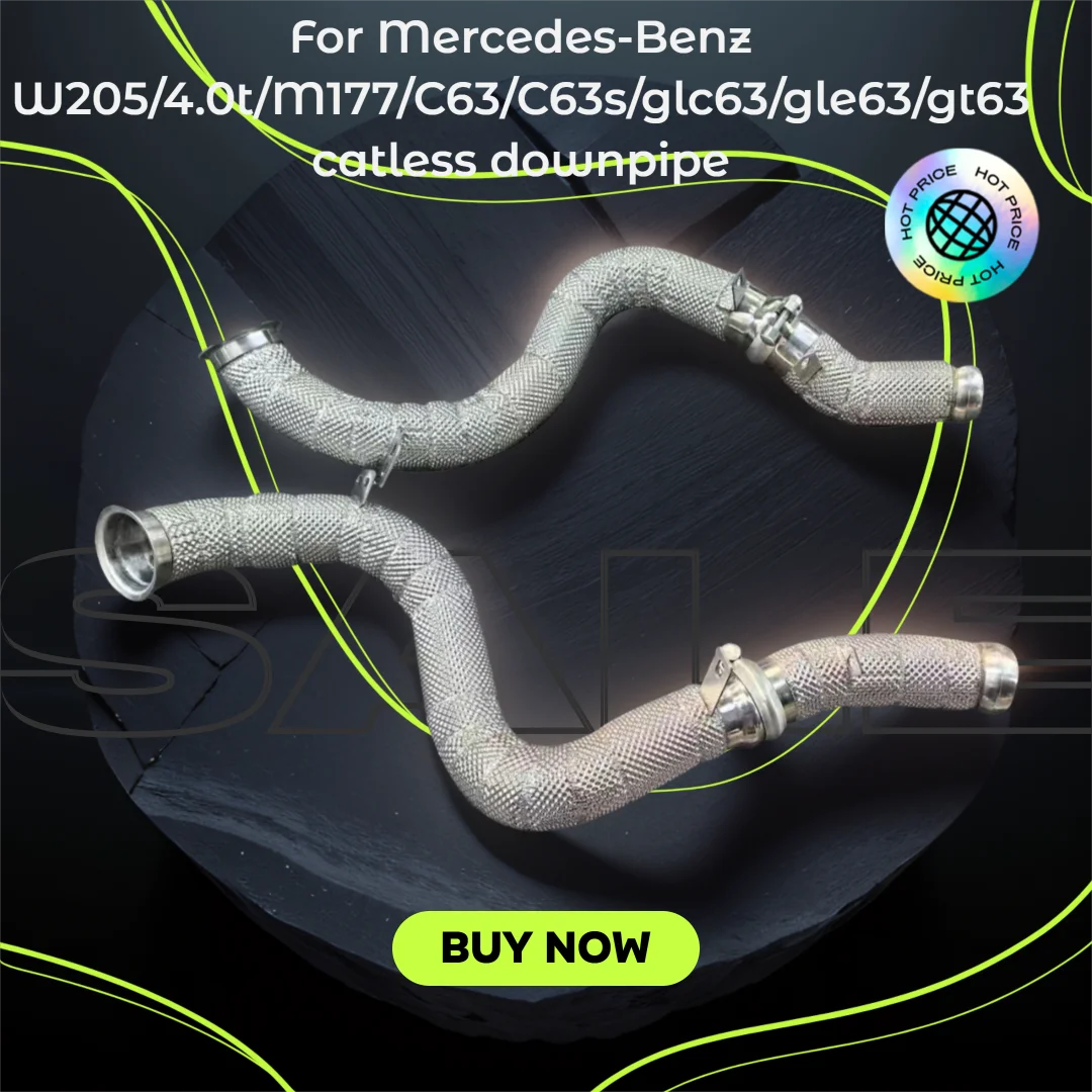 Фото Для Mercedes-Benz W205/4.0t безшатовая водосточная труба M177/C63/C63s/glc63/gle63/gt63 неблокированный каталитический преобразователь №4