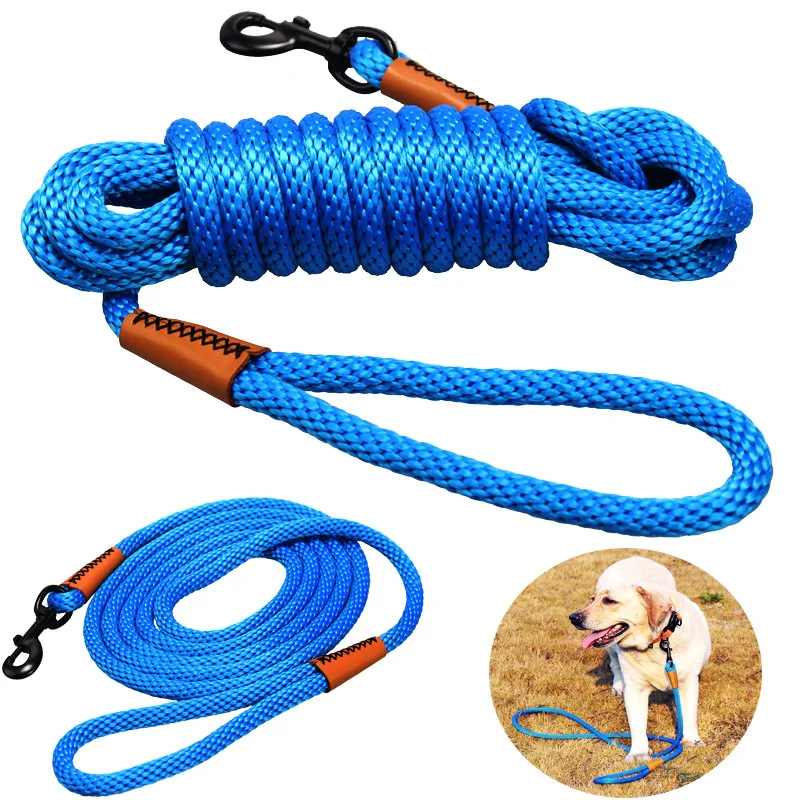 

5M Dog Leash Nylon Pet Leashes For Small Medium Large Dogs Outdoor Walking Training Round Pet Leading Rope Dog Collar Harness