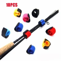 10 pcs fishing rods fastener reusable fishing rod tie tape bands belt straps fish accessories