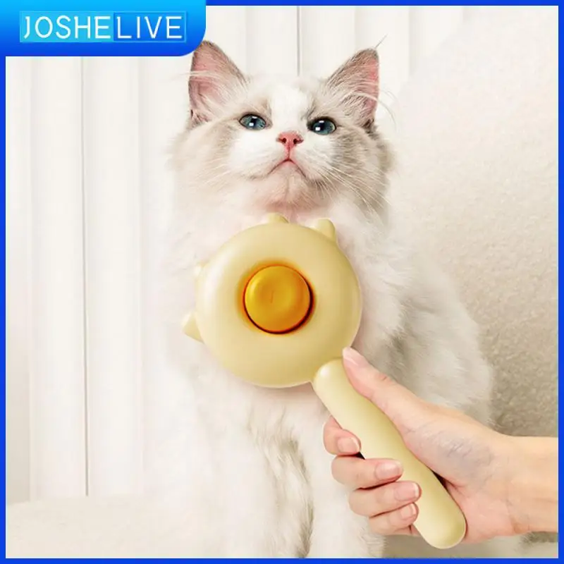 

Mini Universal Pet Comb 140 ° Curved Needle Comb Cleaning Brush For Dog And Cat Hair Stainless Steel Care Pet Dog New