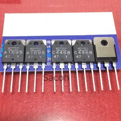 

Genuine New Original 1Pair(2PCS) 2SA1695 A1695 + 2SC4468 C4468 TO-3P Silicon PNP+NPN Epitaxial Planar Transistor