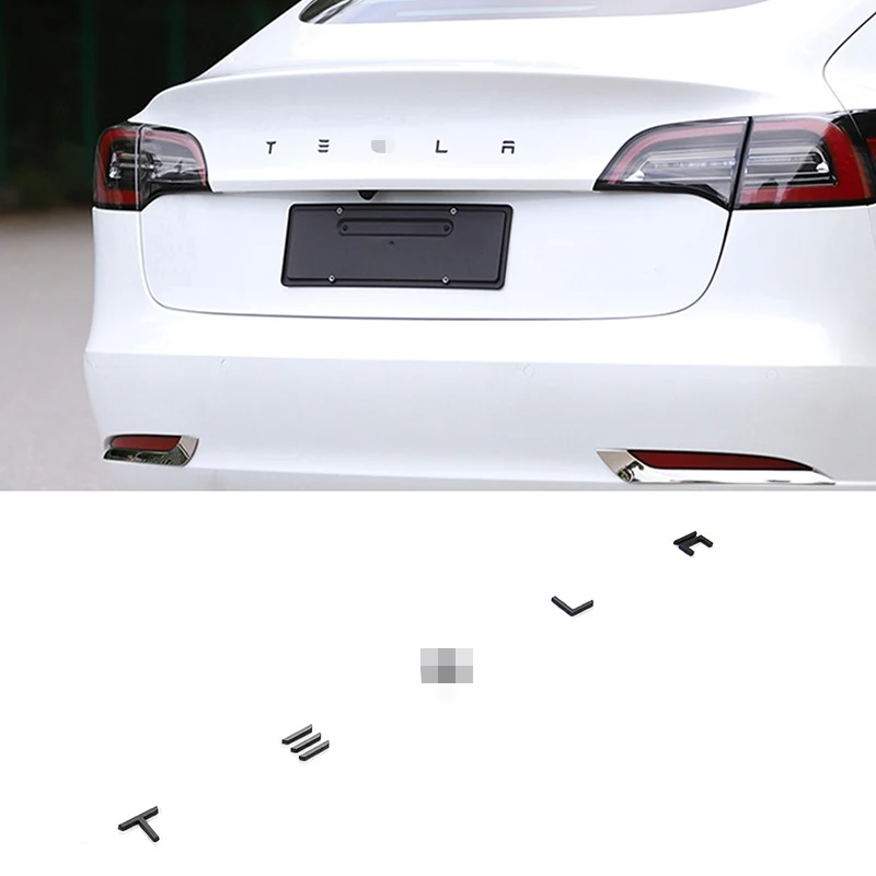 Наклейка на заднюю крышку автомобиля Tesla 3 Y S X логотип Замена букв наклейка