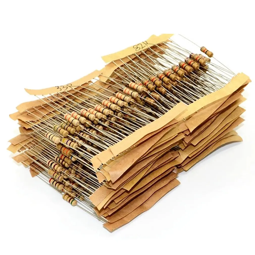 

1000Pcs/BOX 100 Values 1 ohm-1M ohm 1W 1% Metal Film Resistor Resistance Assortment Kit Set