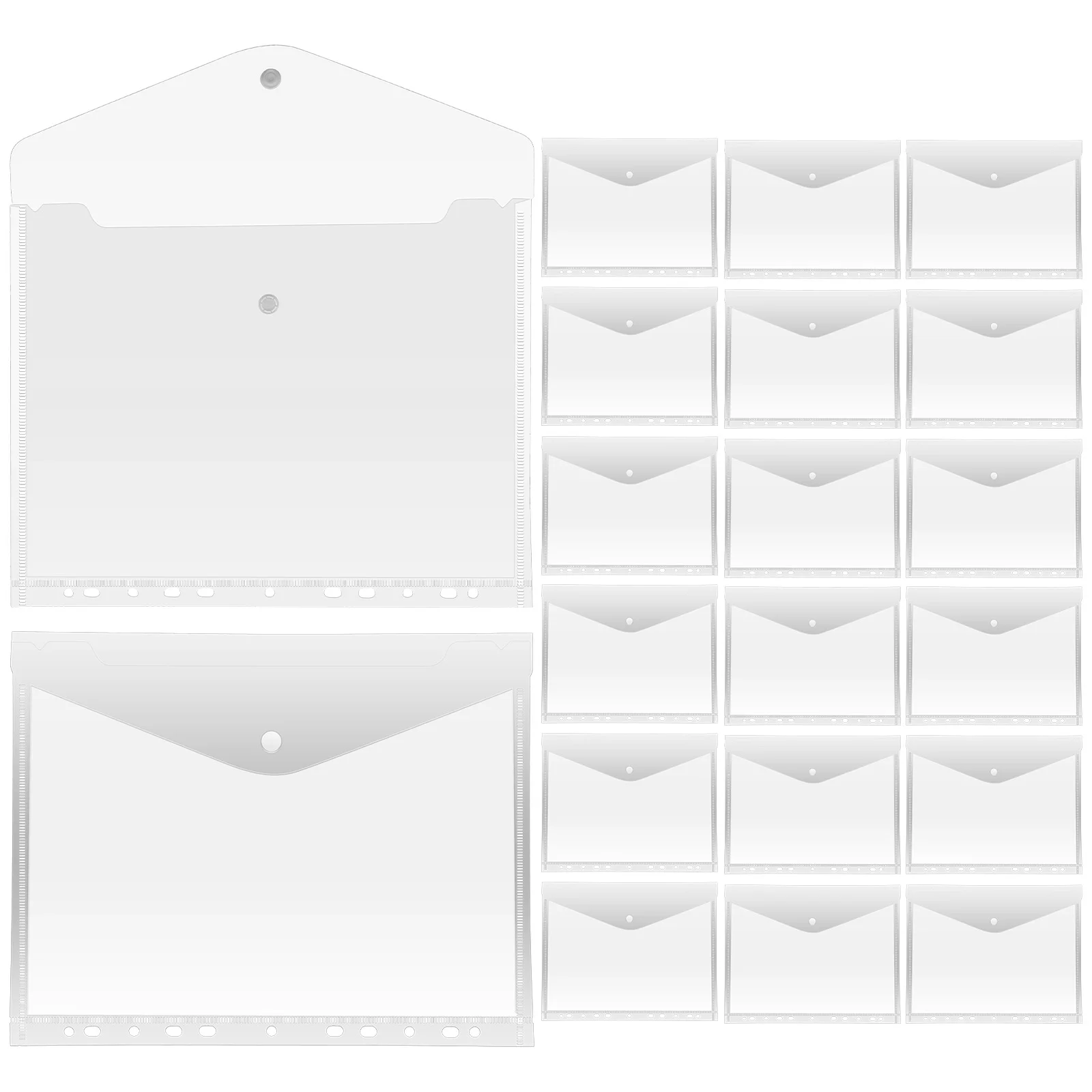 

Прозрачные пластиковые конверты A4 20 шт., органайзер с карманами, Pp расширяющиеся вкладыши для офиса