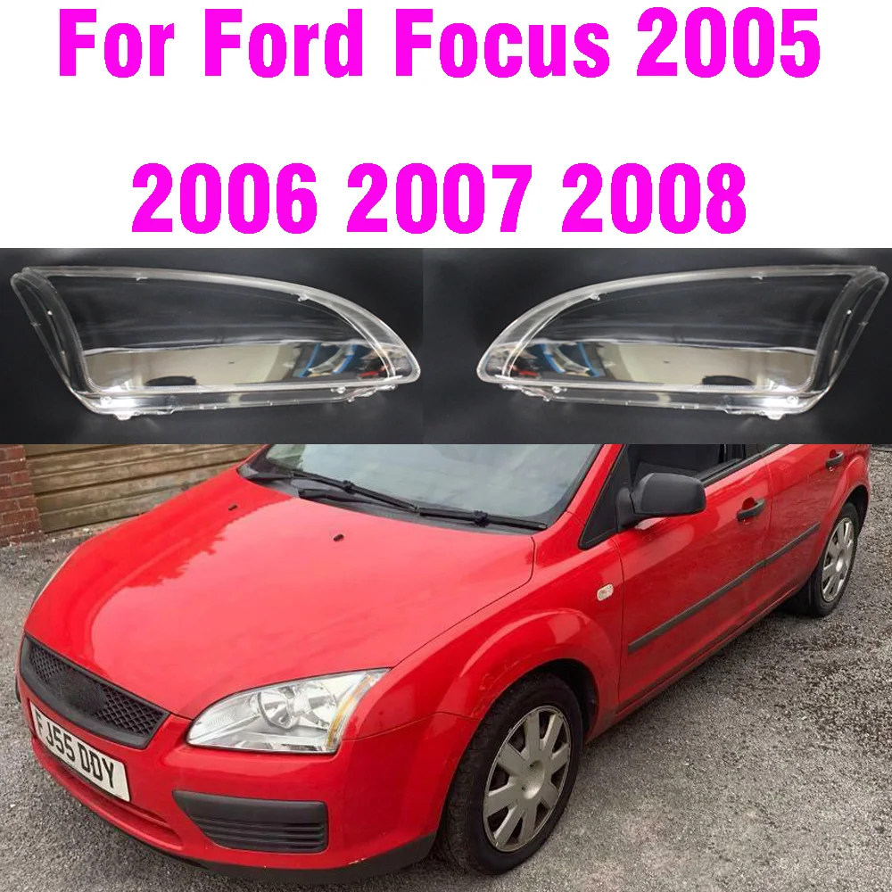 

Headlight Cover Transparent Lampshade Mask PC Cover Hardened Treatment Headlight Glass For Ford Focus 2005 2006 2007 2008