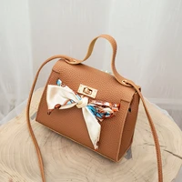 new trend pu leather lychee pattern bow shoulder bag messenger bag fashion women single strap crossbody handbag purse small