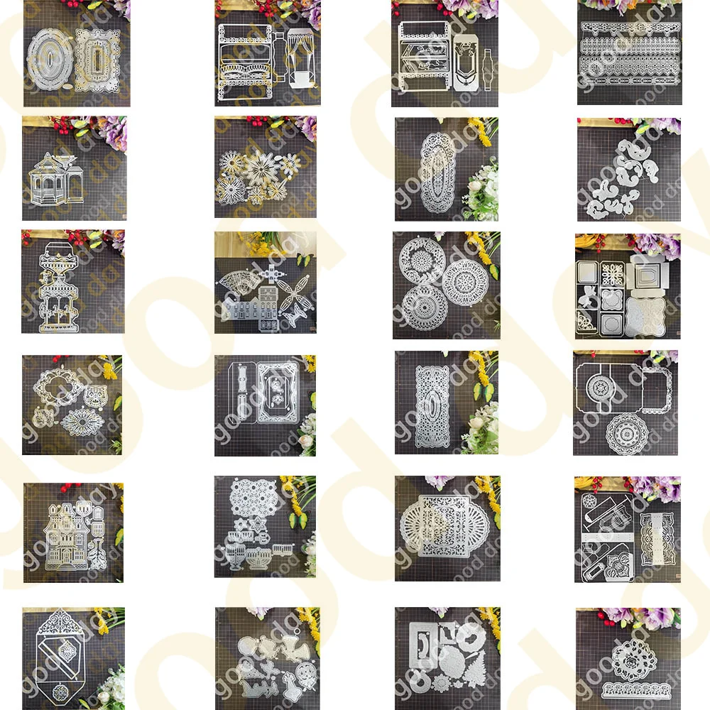 

2022 New Arrival Geometric Patterns Metal Cutting Dies Scrapbook Diary Decoration Embossing Template Diy Greeting Card Handmade