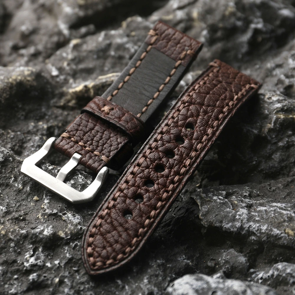Винтажный Кожаный Ремешок Для Часов Мужчин Коричневый Черный Зеленый Из