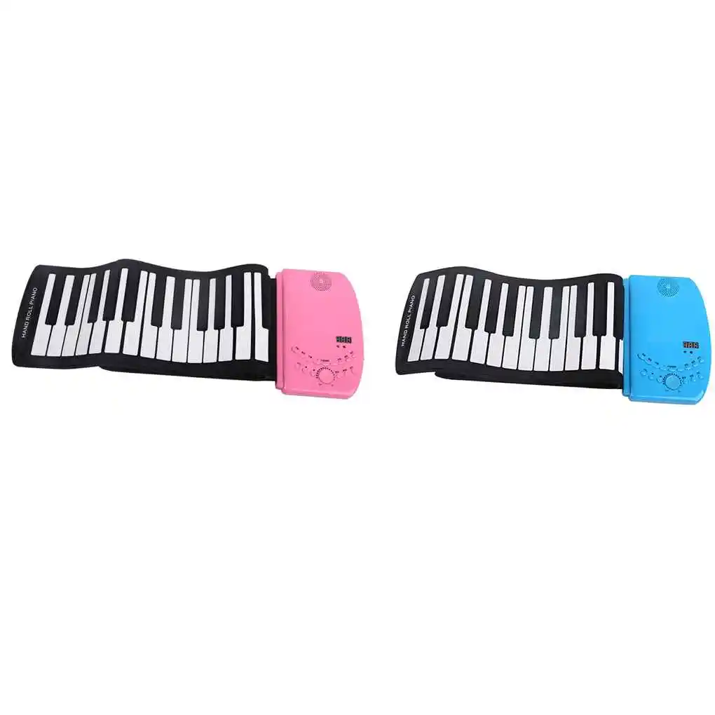 

88 Keys Roll Up Portable Soft Flexible Electronic Music Keyboard Piano Built-in Loud Speaker Lithium Battery Organ