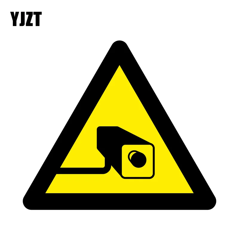 

YJZT 13.5*11.7CM Warning StickerWith Monitoring Accessories In The Prompt