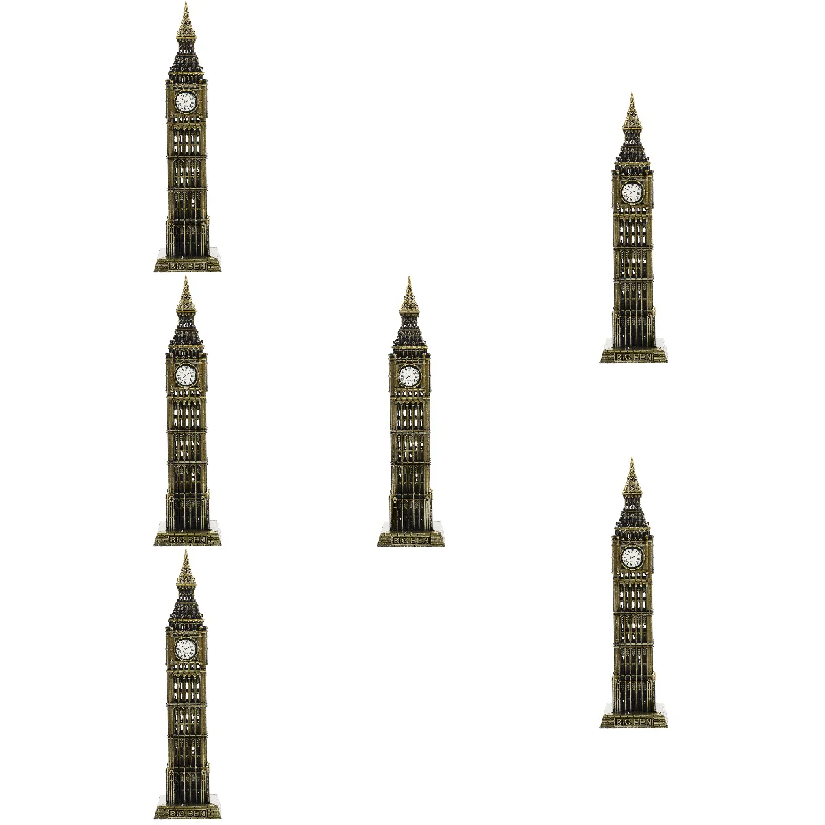 

England Decorative Building Sculptures Resin Architectural Model Retro Alarm Clock