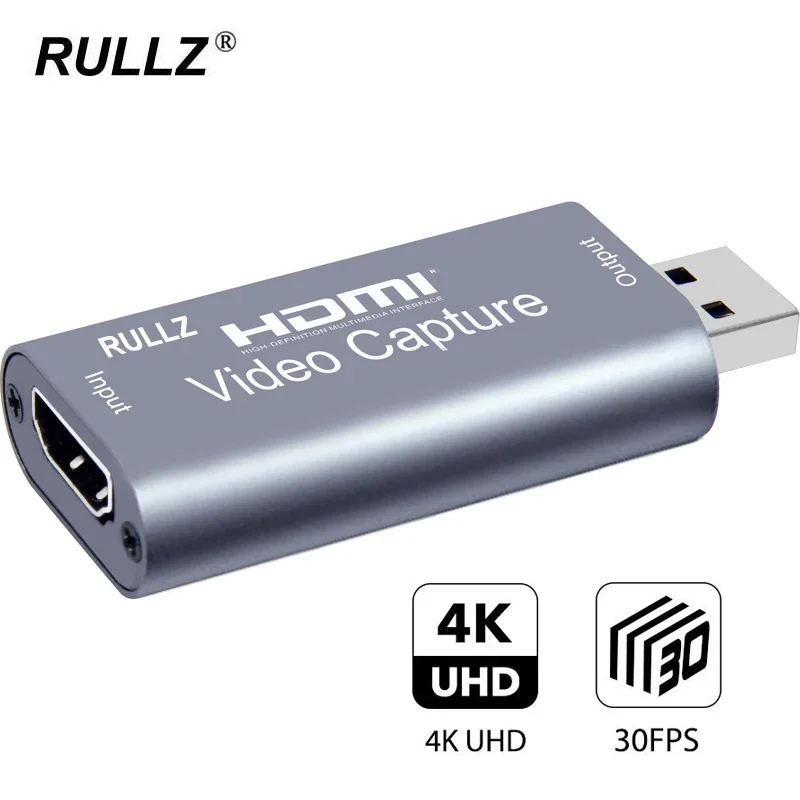 

USB 2.0 Audio Video Capture Card HDMI 4K In 1080P Acquisition Card for PS4 XBOX HD Camera Phone PC Game Recording Live Broadcast