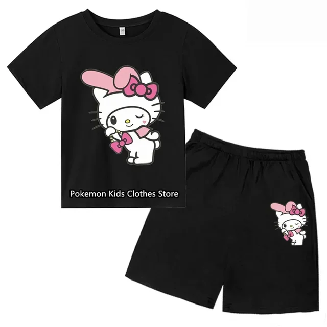 Комплект из футболки и шортов для мальчиков девочек 2 предметов