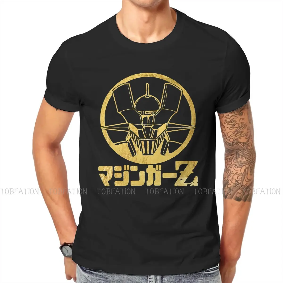 

Golden Man's TShirt UFO Robot Grendizer Mazinger Z Crewneck Short Sleeve Fabric T Shirt Funny Top Quality Gift Idea