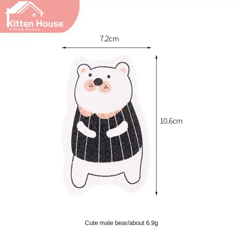 

1 шт. многоразовые кухонные губки, губка для мытья посуды, высоковпитывающие сжатые губки, губки в форме медведя