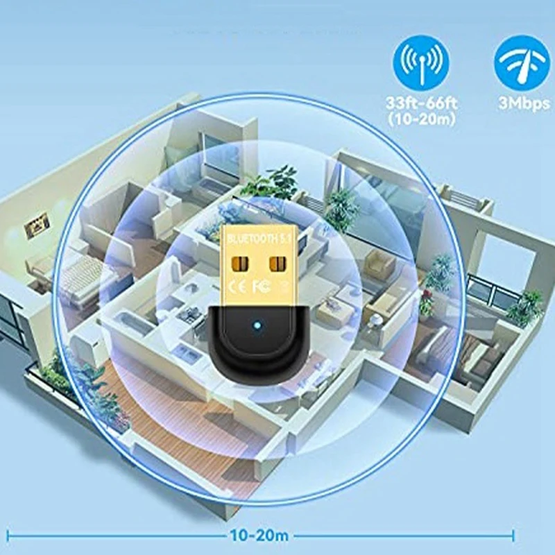 Bluetooth 5 1 EDR USB адаптер USB2.0 приемник передатчик для ноутбука ПК |