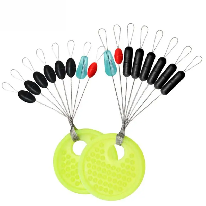 

60pcs/10sets Colorful Rubber Stops Carp Fishing Line Resistance Space Beans Oval Floating Stopper Beans Connector Size S M L
