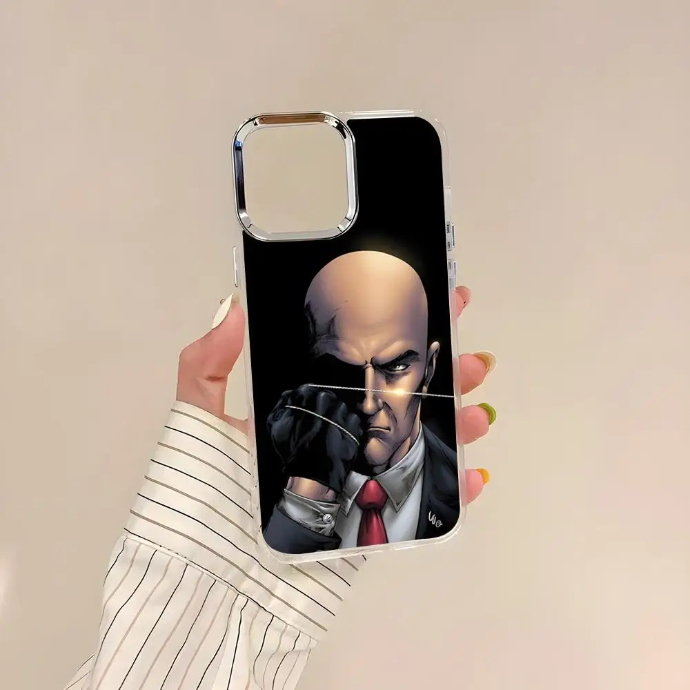 Фото Чехол для телефона Agent 47 Hitman для iPhone 17 Air 16 15 14 13 12 11 Pro Pro Max Plus, прозрачный, мягкий №3