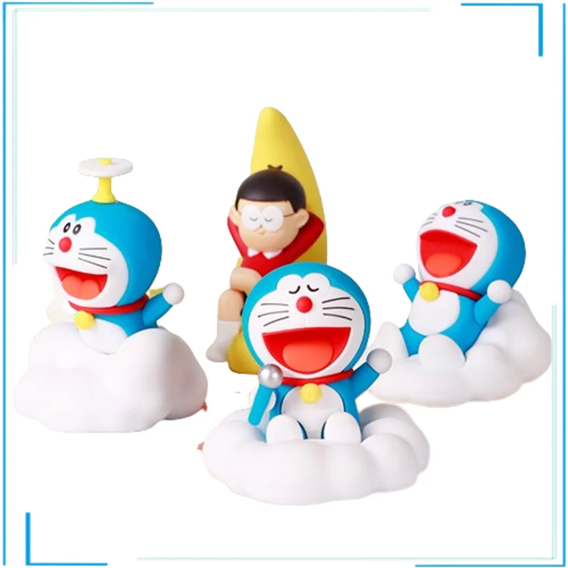 

Anime Figure Doraemon Night Tour Starry Sky Series Cartoon Car Ornament Desktop Kawai Doll Children Birthday Gift Kid Brinquedos