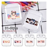 cute anime girl eye earphant case for apple airpods 1 2 protective case airpods protective cover accessories capa