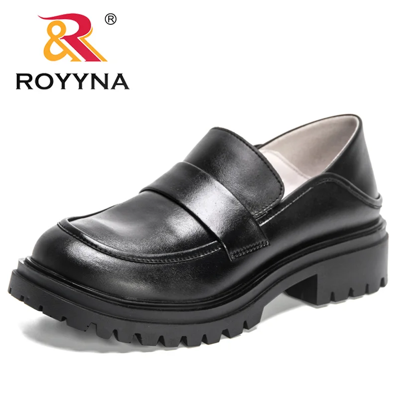 

ROYYNA 2022 New Designers Chunky Heels Pumps Woman Round Toe Sexy Wedding Shoes Ladies Work Shoes Platform Dress Shoes Feminimo