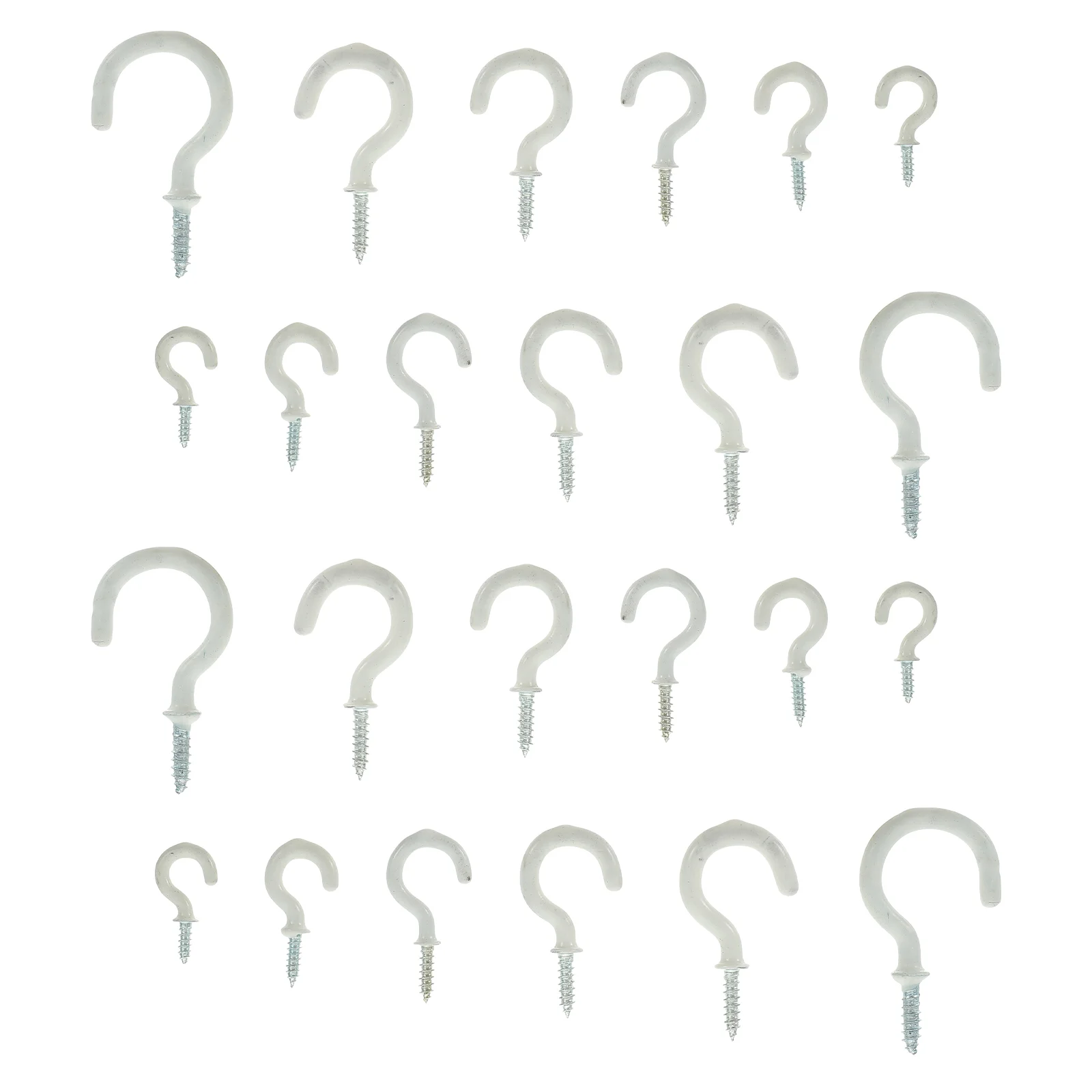 

Hooks Ceiling Screwhanginghook Cuphanger Coated Wall Lights Whitevinyl Screws Lamp Mug Kitchen String Kitcups Decorative Outdoor