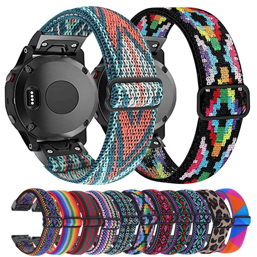 Эластичный Плетеный ремешок Essidi 22 мм для Garmin Fenix 5 Plus 6 Pro 7 подход S60 62 нейлоновый