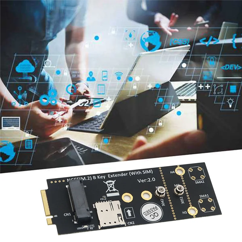 M.2(NGFF) Адаптер для ключа B со слотом SIM-карты 3G/4G/Φ модуля поддерживает NANO SIM-карту и