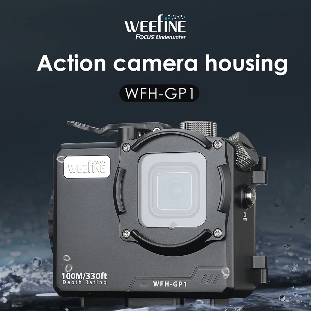 Фото Экшн-камера Weefine WFH-GP1, водонепроницаемый корпус, алюминиевый чехол для дайвинга GoPro DJI, подводное плавание, фридайвинг, подводная видеография №2