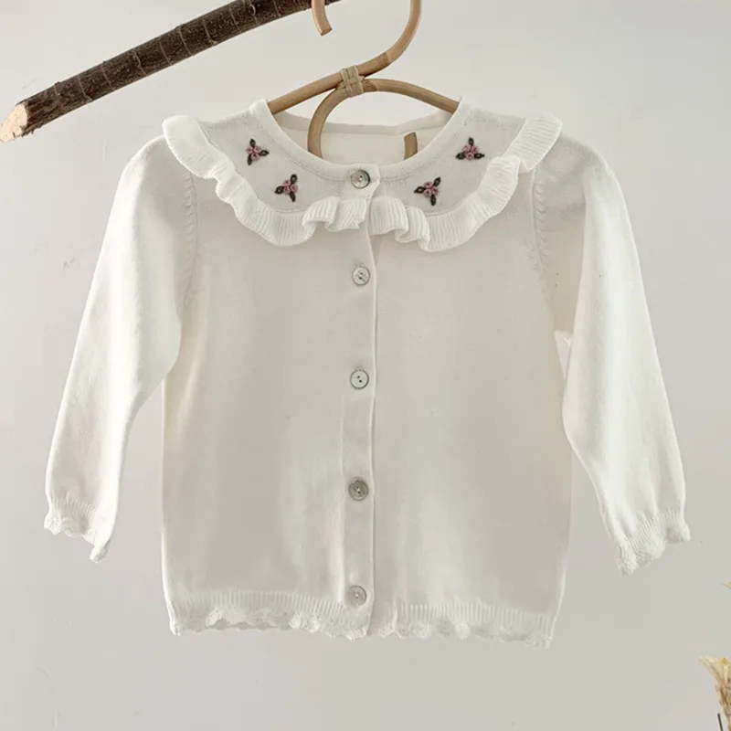 

Baby Girls Embroider Cardigan Coats Fashion Children Outwear Coat Girls Sleeve Kids Knit Cardigan Coat Baby Girl Winter Clothes