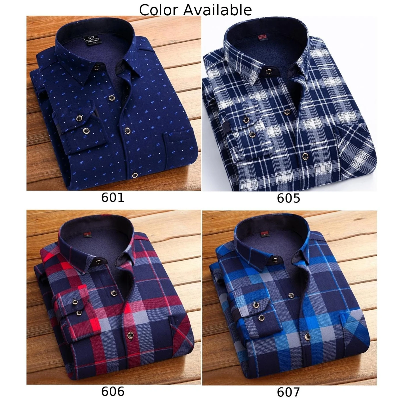 Men Plaid Flannel Shirt Jacket Cotton Padded Fleece Lined Button Down Shirt Winter Warm Thermal Tops Shirt