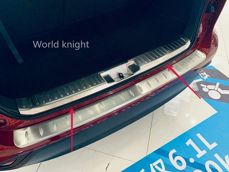 

Для Toyota Highlander XU70 2021 2022 автомобильные аксессуары из нержавеющей стали задняя фотопластина Накладка на порог молдинг украшение