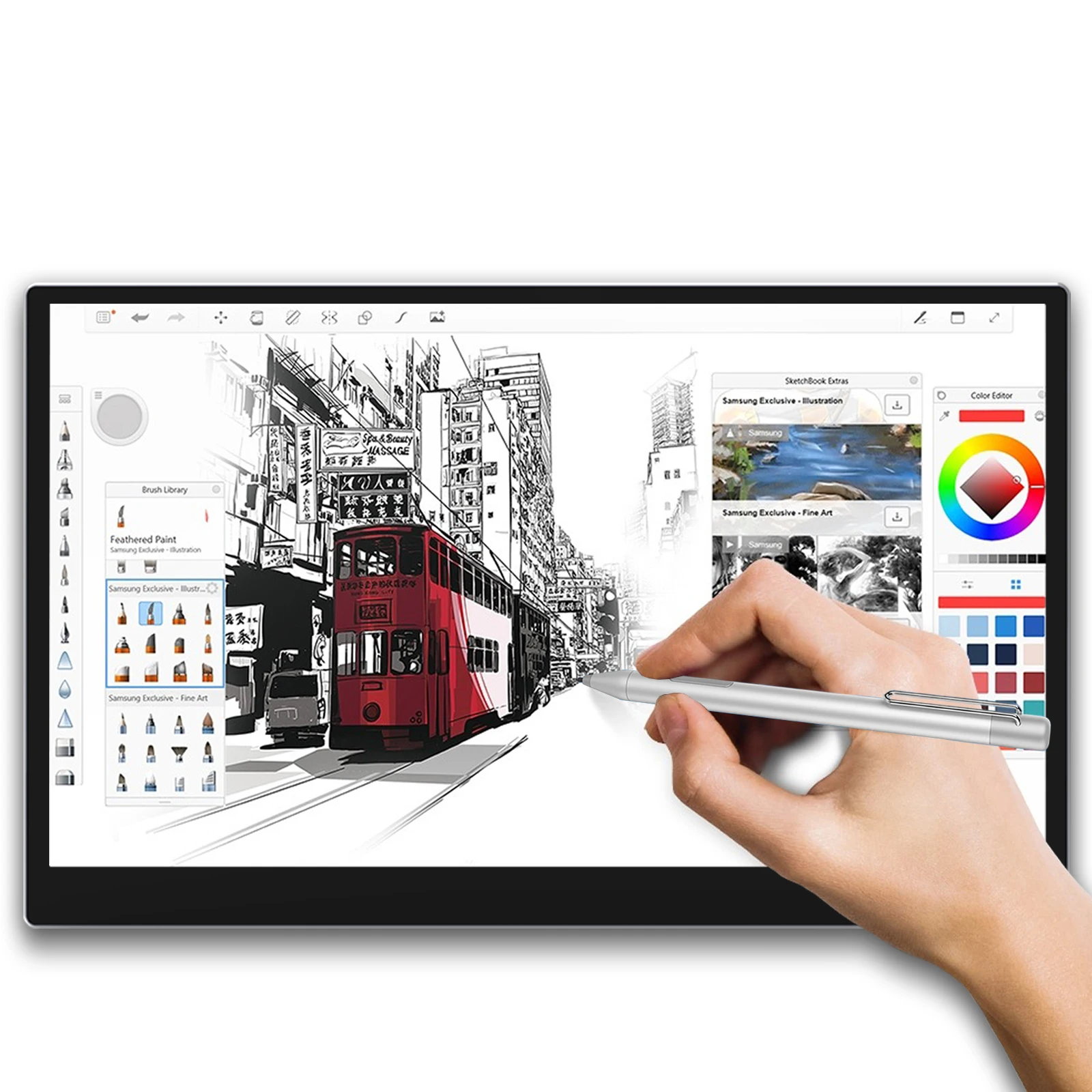 

Creative13 Graphics Drawing Tablet 13.3 Inch Portable Monitor Display Animation Digital Art with Tilt 8192 Pressure Touch Screen