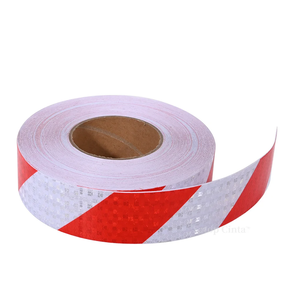 Велосипедная наклейка Красная белая полоса блестящий отражатель для вещей