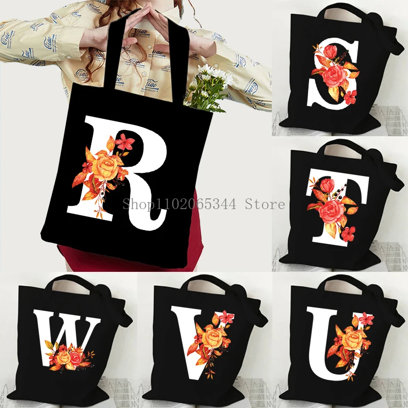 Корейская сумка на плечо Ulzzang с цветочным принтом и алфавитом женская в стиле