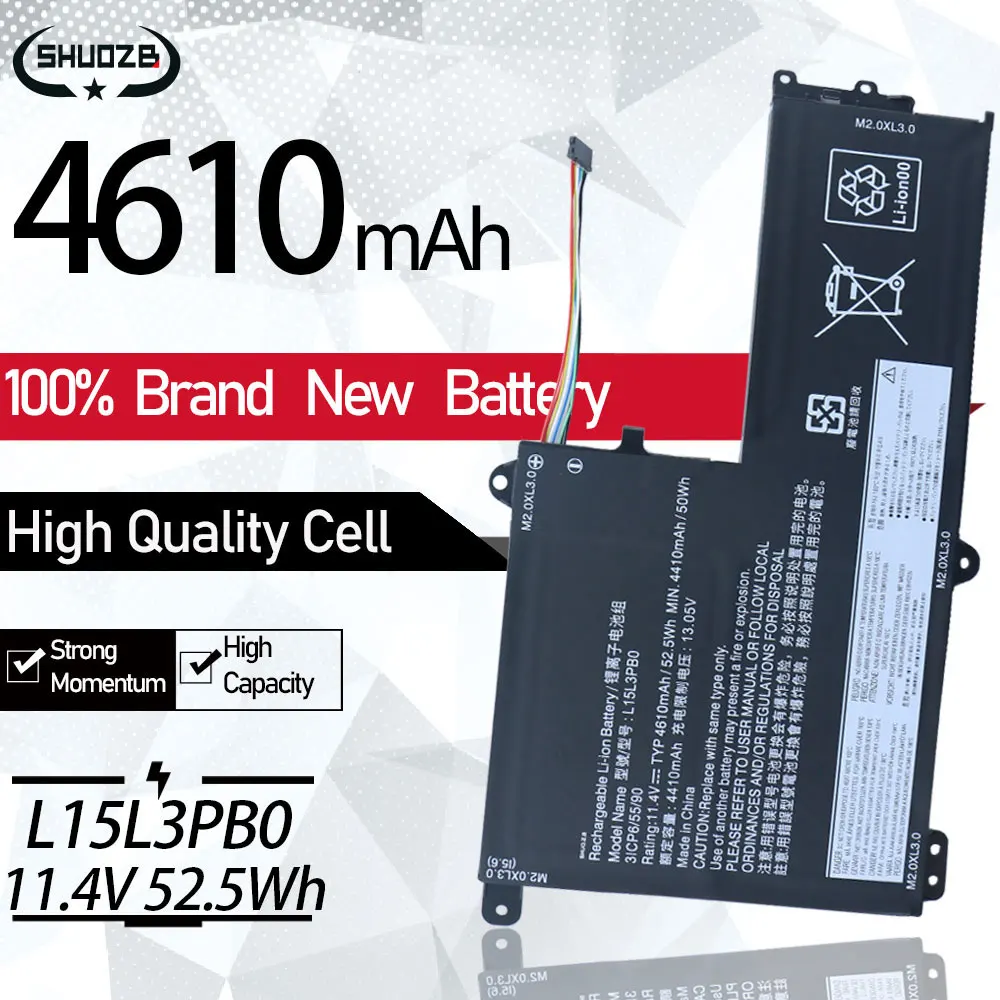Новый аккумулятор L15M3PB0 для ноутбука Lenovo Ideapad 330S-14IKB 330S-15IKB 520-14IKB 5B10K85055 L15L3PB0 L15C3PB1 Flex 4