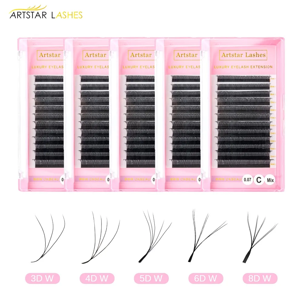 

ARTSTAR W Lashes Extension 3D 4D 5D 6D 8D W Style Premade Volume Fan Eyelash Extensions Natural Soft Professional Cilios