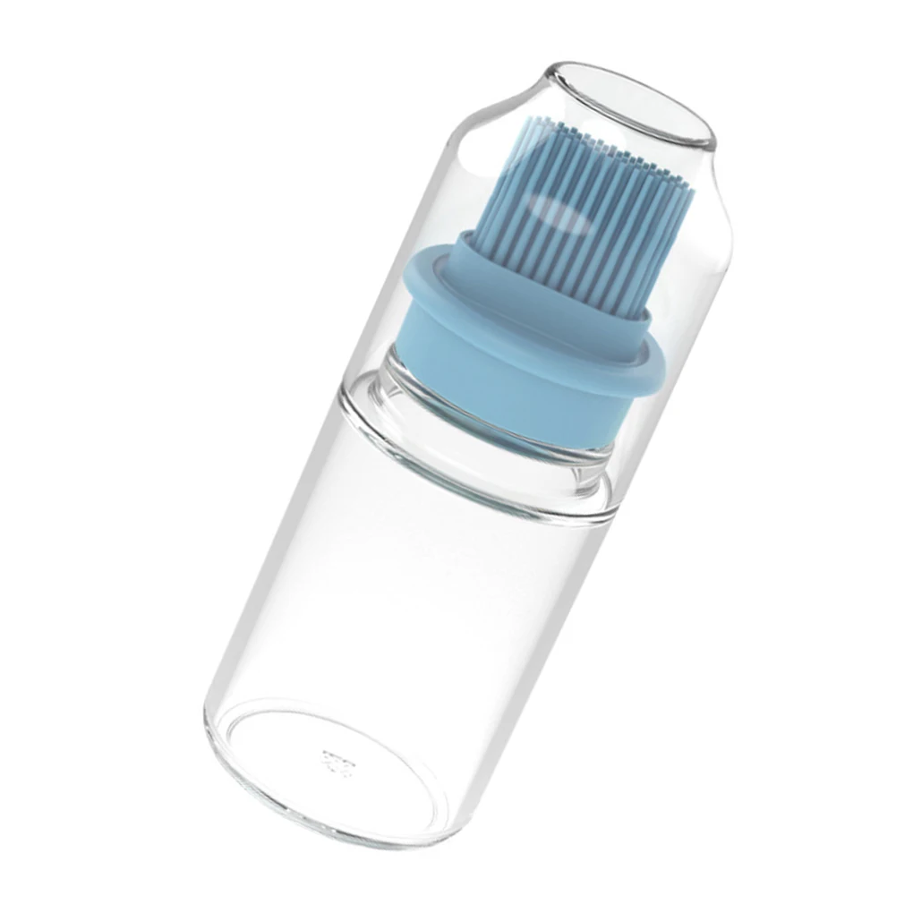 

Barbeque Oil Brush Bottle Grilling Roasting Transparent Oil Brush Bottle BBQ Grease Applying Silicone Kitchen BBQ Tool