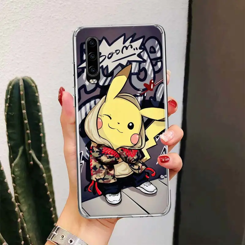 pokemon anime pikachue for huawei p30 lite p20 pro p10 p40 p50 mate 20 30 10 40 phone case soft colorfu print cover fundas capa free global shipping