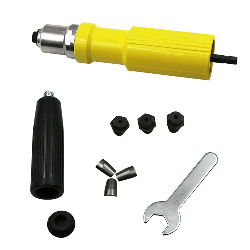 

Power Drill Metal Wrench Clip Anti Slip Cordless Riveting Insert Nut Portable Home Electric Rivet Adapter Set Professional