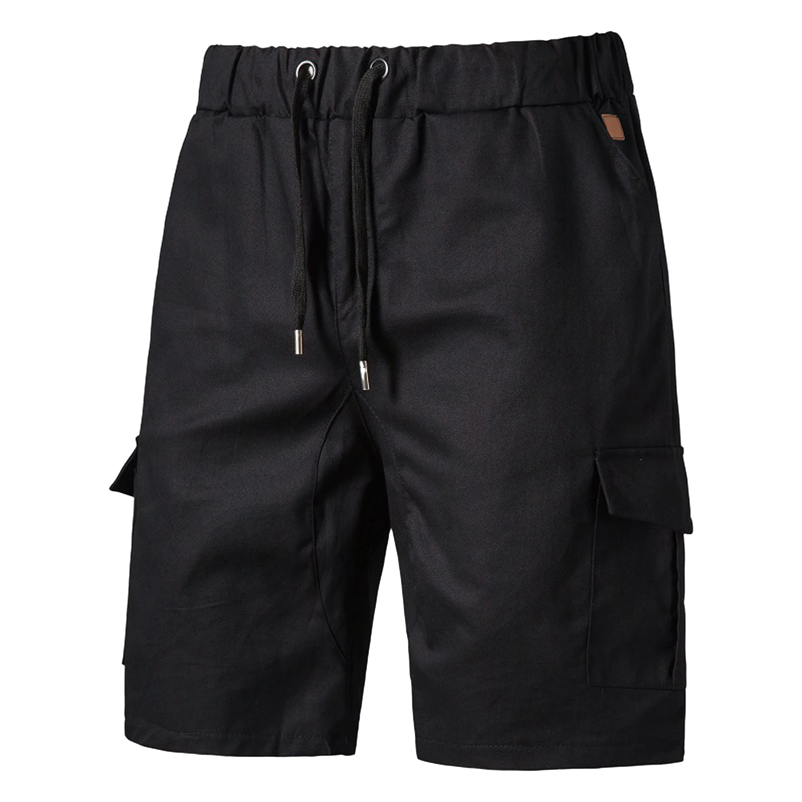 

Fashion Dungarees Shorts Man Casual Wear Men Elastic Waistband Drawstring Pockets Exercise Shorts Jogging Climbing Sport Bottoms