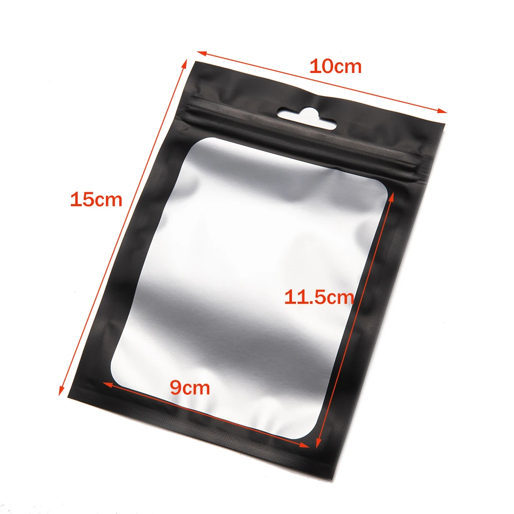 

Набор из 10 черных пластиковых пакетов для хранения украшений